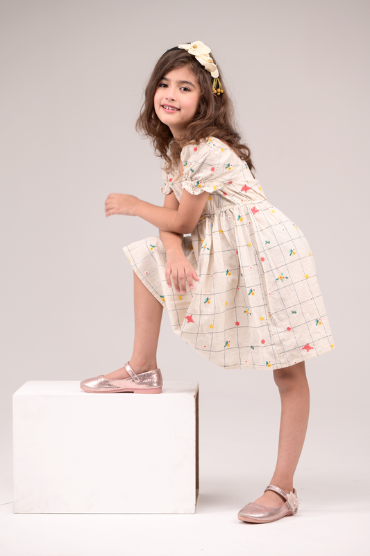 Cotton-linen dress