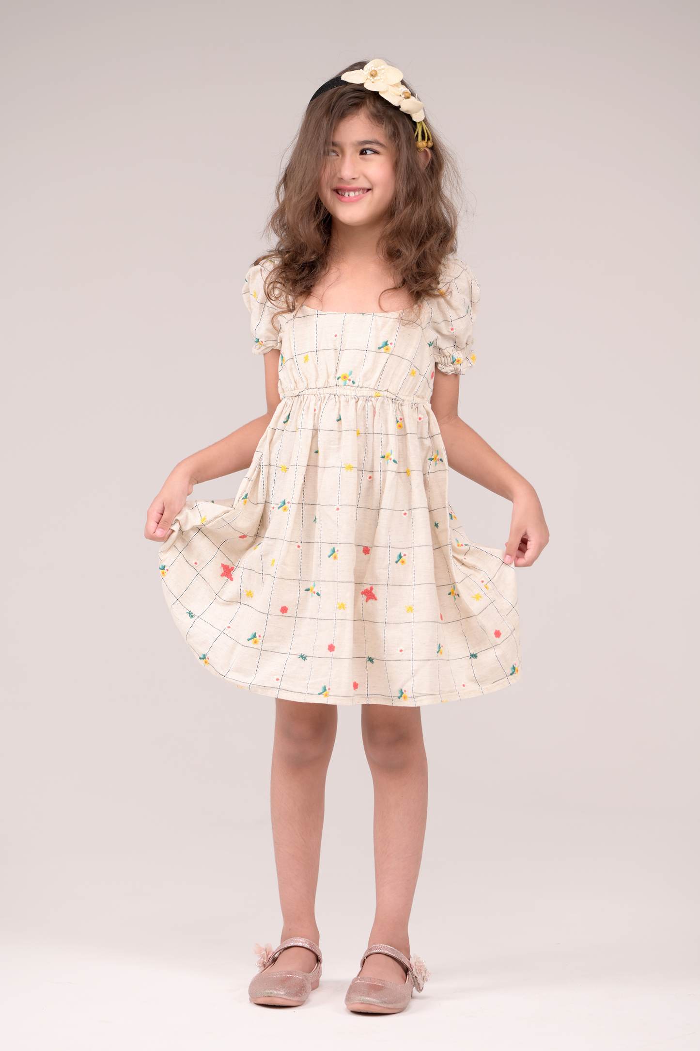 Cotton-linen dress