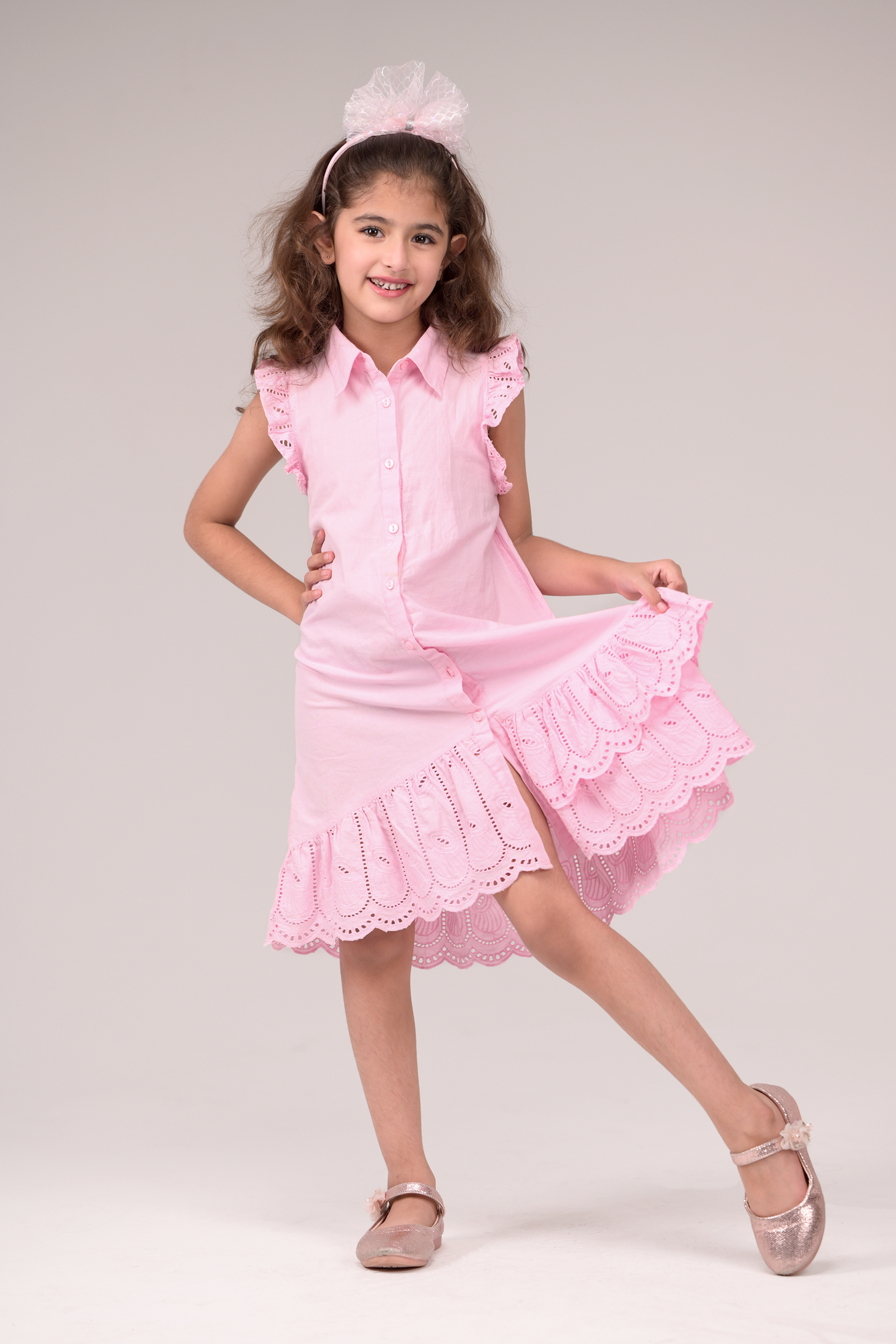Elegant adorned dress with intricate embroidery