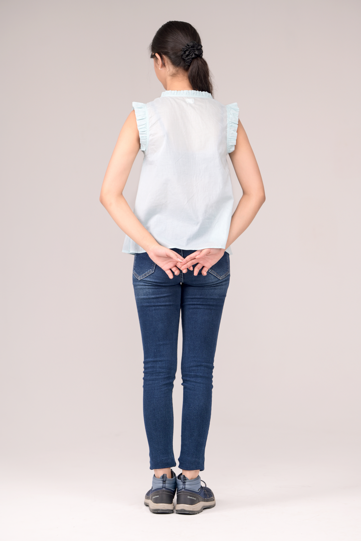 Button-down shirt front