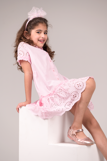 Collared full button-down frock