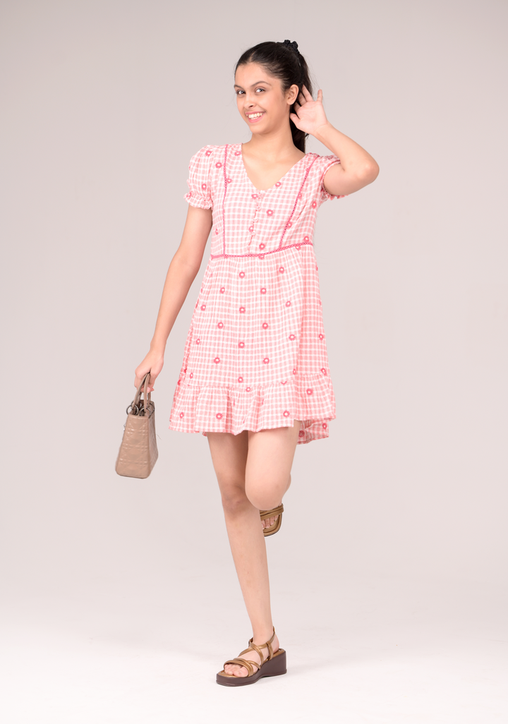 Flattering V‑neck dress