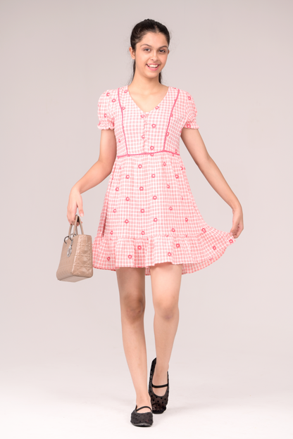 Flattering V‑neck dress
