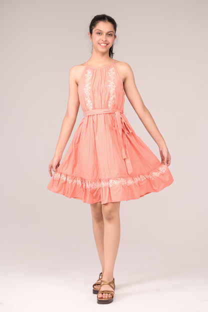 Dress with a beautifully embroidered yoke