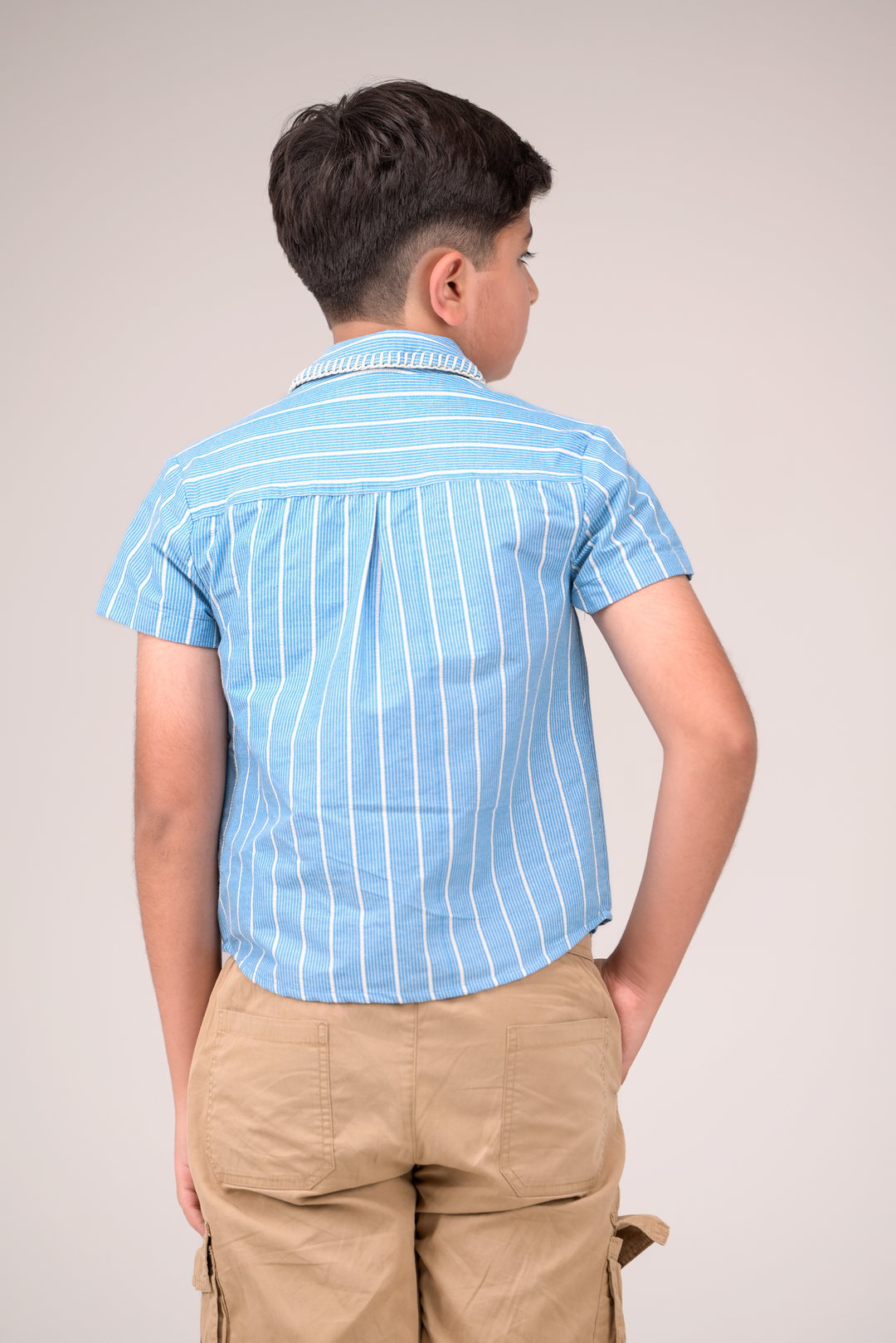Stripe Shirt with Embroidery Details
