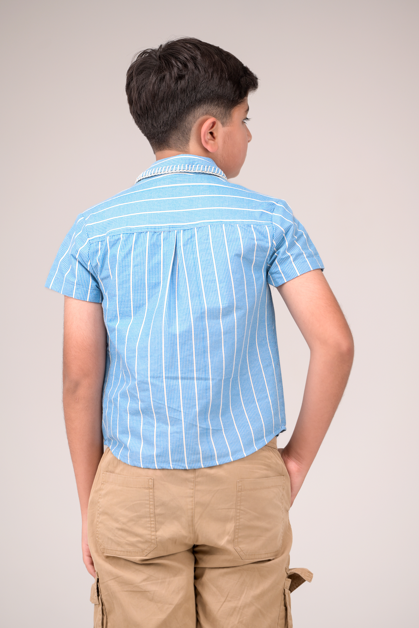 Stripe Shirt with Embroidery Details