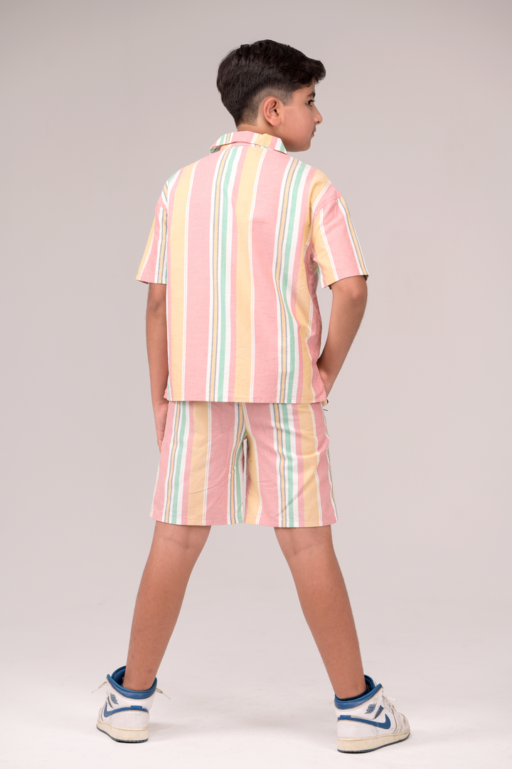 Classic Oxford Co-ord Set in Multi-Color Style