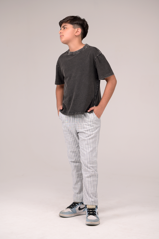 Casual Stripes Double Cloth Jogger for Boys